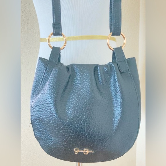 Black bag cross body bag Jessica Simpson faux leather black bag medium size bag - Picture 5 of 8